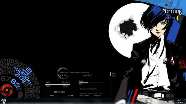 Persona 3 Rainmeter Desktop