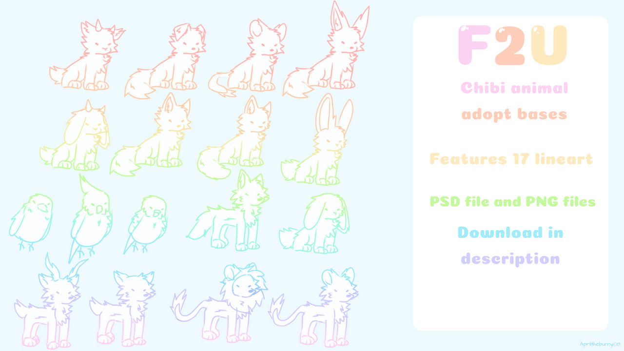 F2U Chibi animal bases by AprilTheBunny08 on DeviantArt