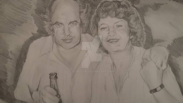 In my time away... a sketch of my Grandparents!