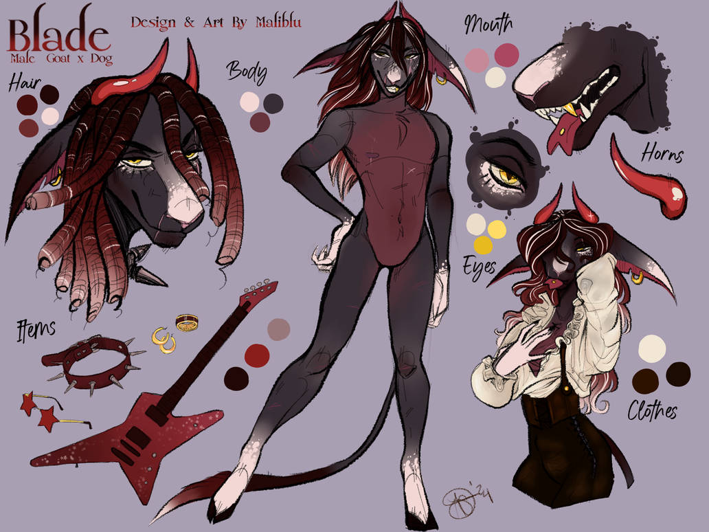 Blade Color Reference New Blade Reference Sheet! by MalibluStarrArt on DeviantArt