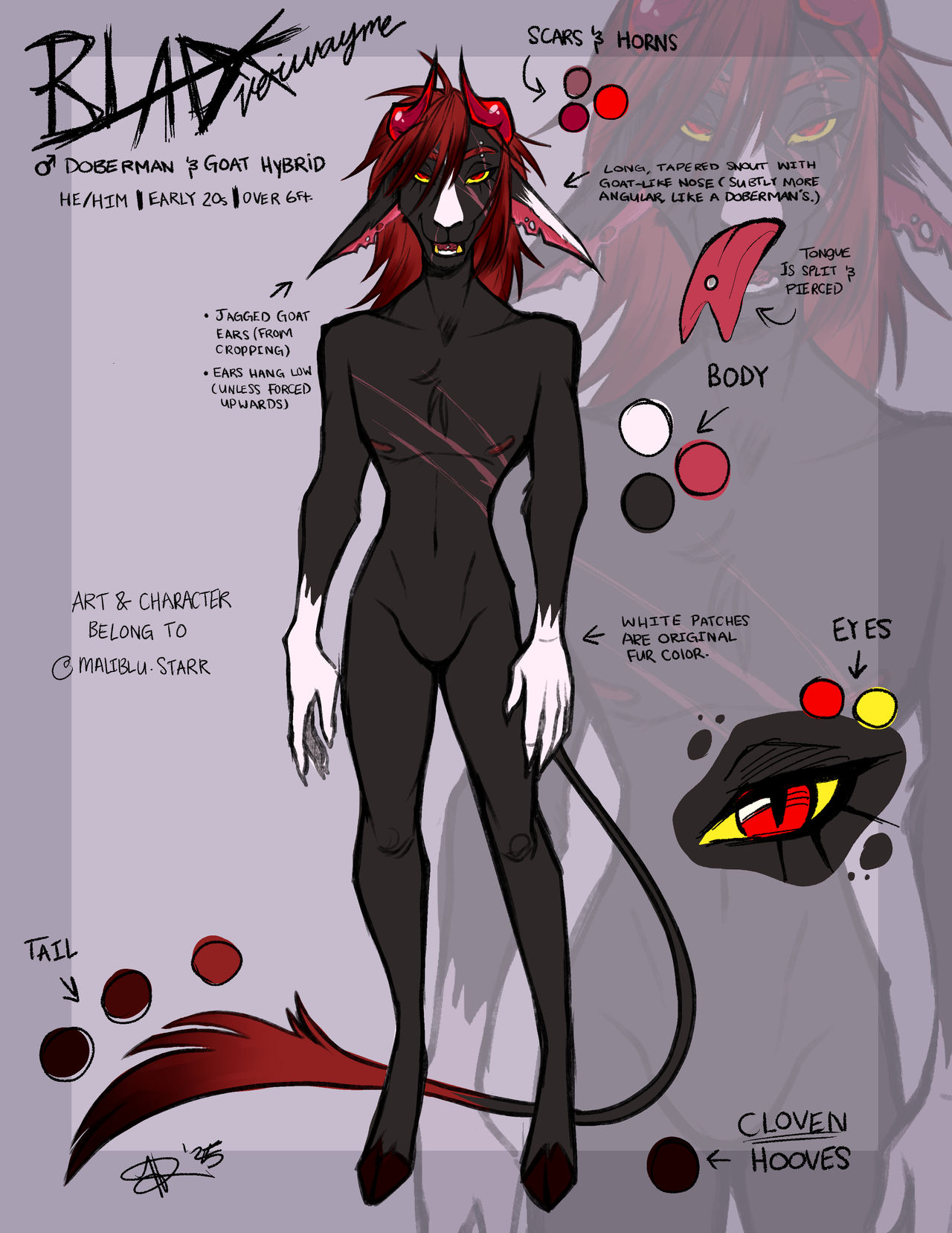 Blade Color Reference Blade's Reference Sheet 2025! by MalibluStarrArt on DeviantArt
