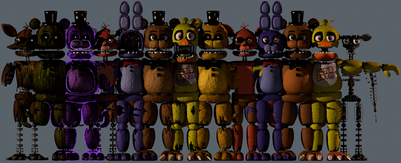 FNaF C4D  FNaF 4 Nightmares by BrussPictures on DeviantArt