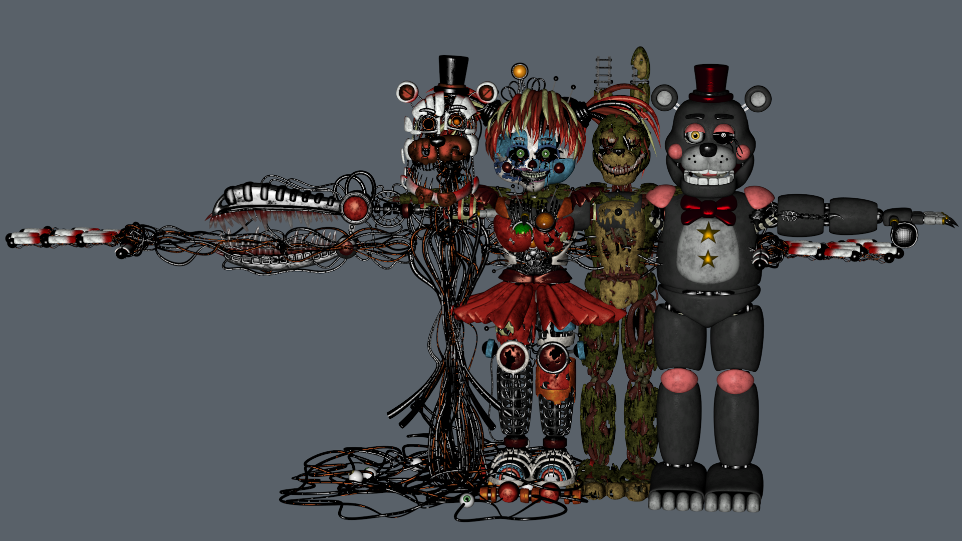 fnaf 2 pack by ea port souger Download c4d by souger222 on DeviantArt