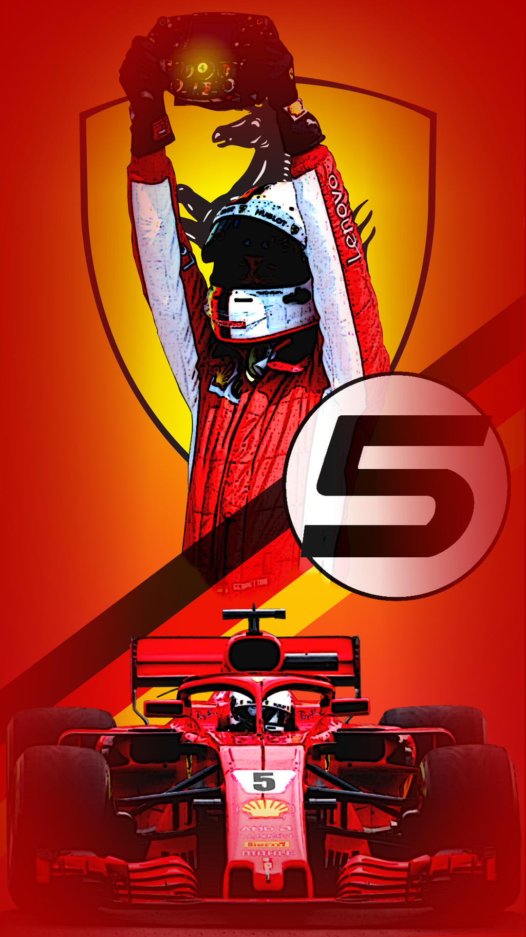 Sebastian Vettel Ferrari 2018 Wallpaper by ApoLuke72 on DeviantArt