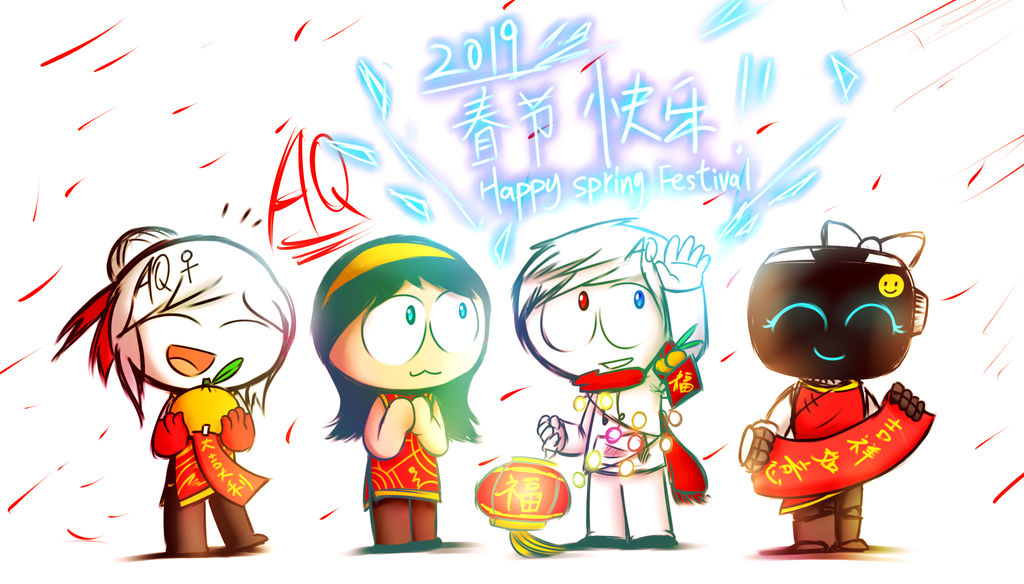 Happy Spring Festival 2019(My OCs and Leslie) by aq1218 on DeviantArt
