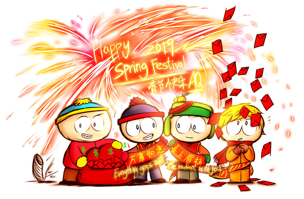 Happy Spring Festival 2019(south park characters) by aq1218 on DeviantArt