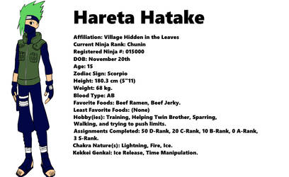 Hareta Hatake (Naruto Custom Character Creation)