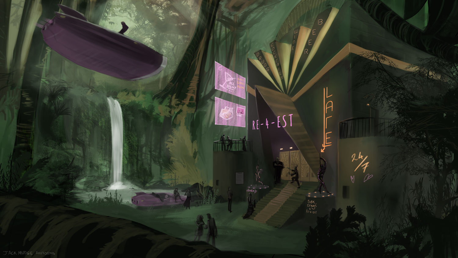 Sci-fi Nightclub in the Jungle