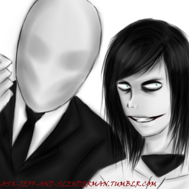 Slenderman and jeff [my new tumblr icon C:]