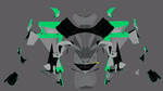 Green Glitch Glide  ( Creature Maya morph ) by suki42deathlake