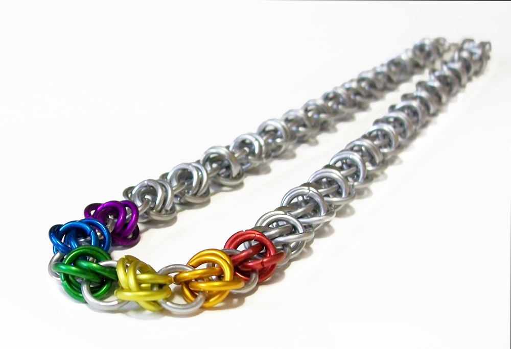 Barrels Rainbow Necklace.