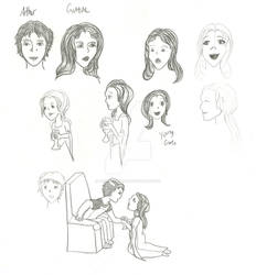 Arthur And Guinevere sketch page