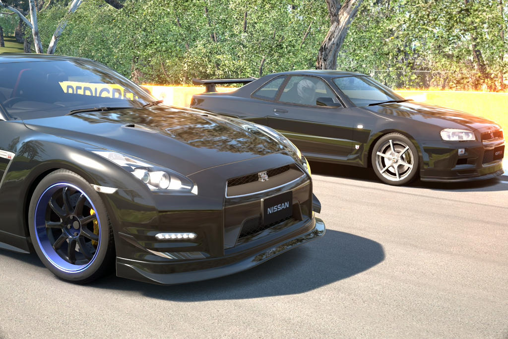 R35 vs R34 by HockeyJDMRacer85 on DeviantArt