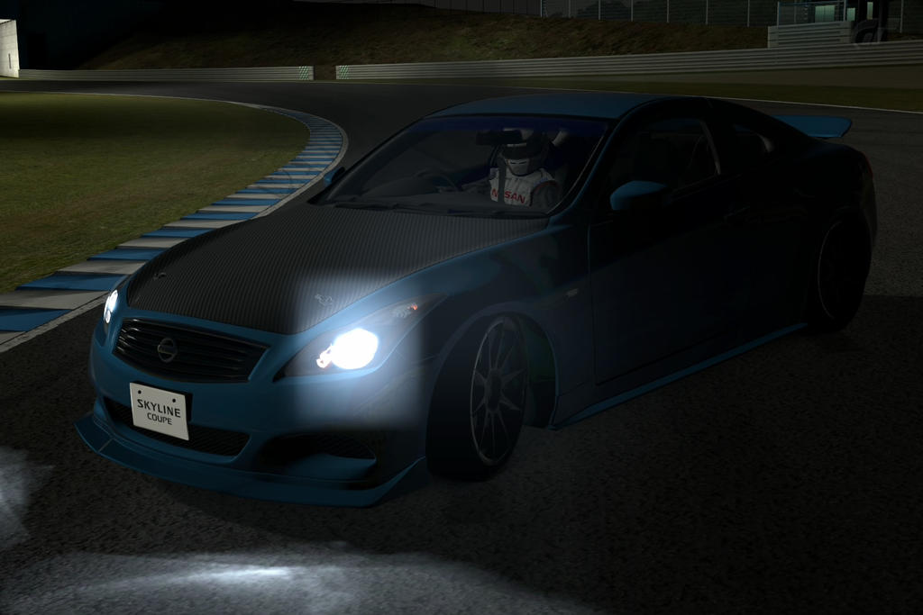 Nissan Skyline coupe drift at Night2