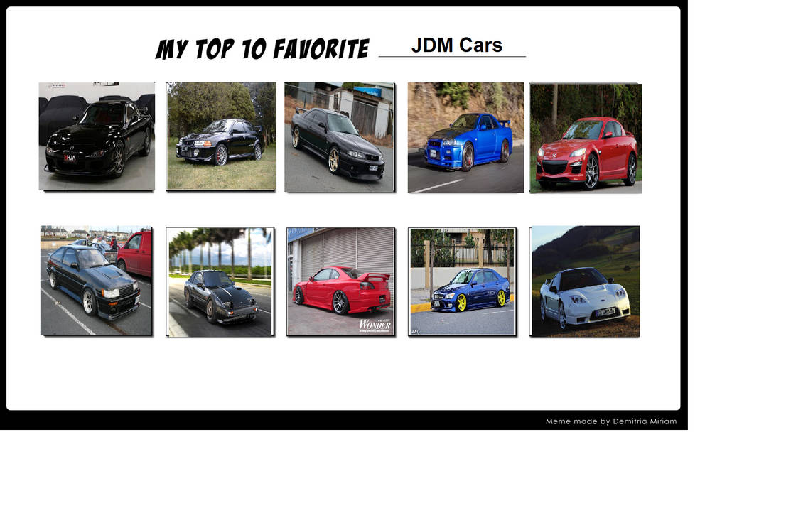 my top 10 favorite JDM cars by HockeyJDMRacer85 on DeviantArt