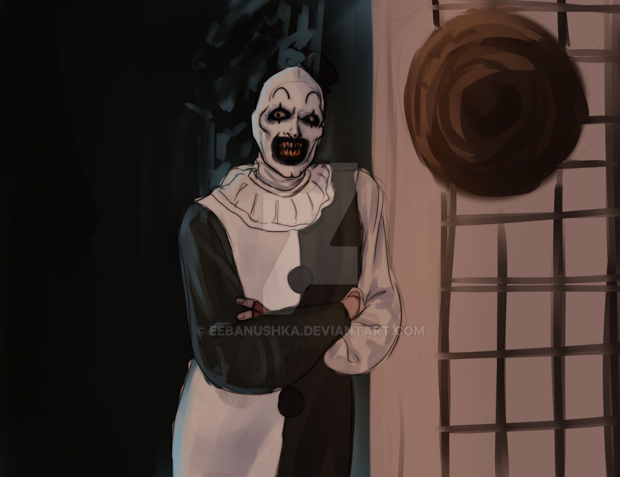 Art the clown Terrifier sketch by Eebanushka on DeviantArt