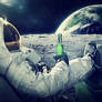 Astronot Earth Beer Carlsberg Wallpaper