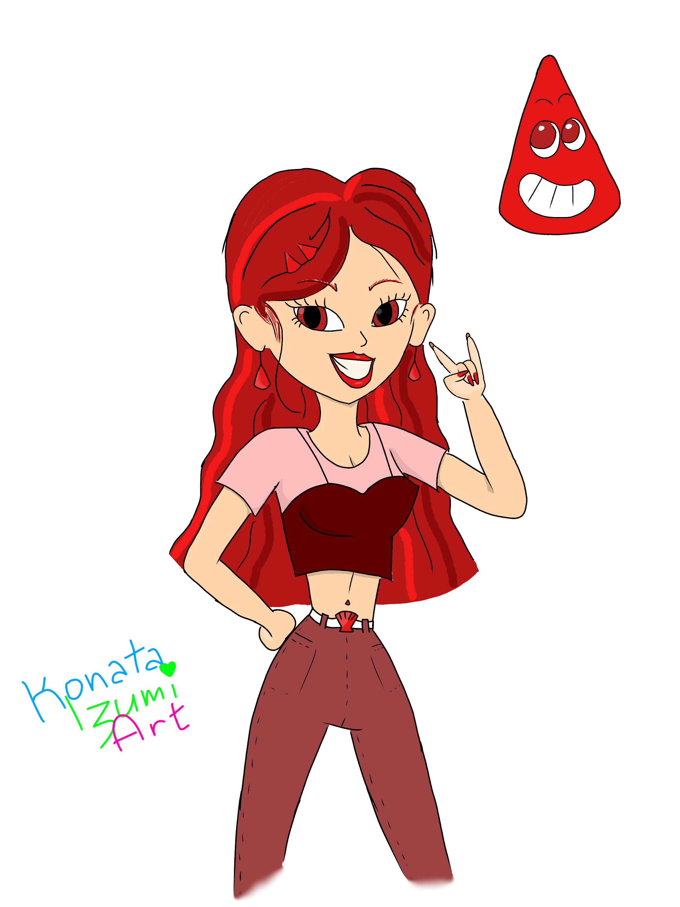 Colourblock Red as a Human - Digital by KonataIzumiArt on DeviantArt