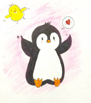 Penguin and birdy