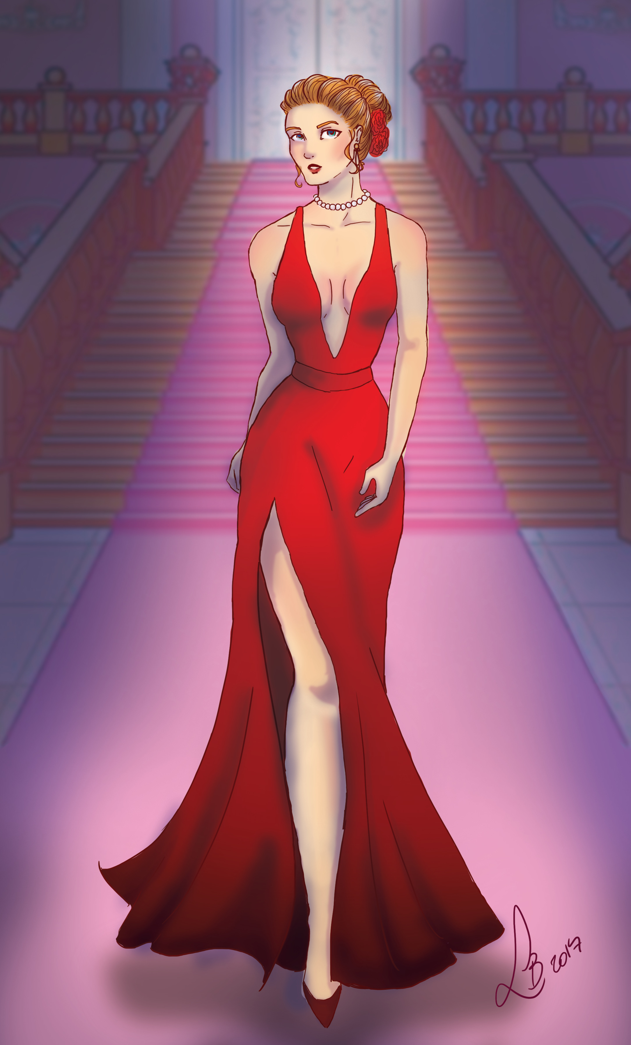 america singer red dress America Singer Red Dress Scene