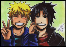 NARUTO and SASUKE SMILE