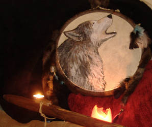 Native American flute and drum