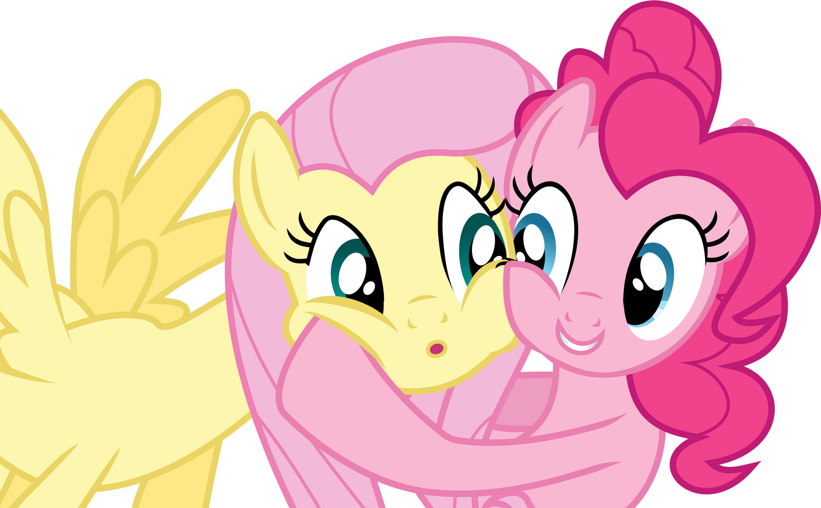 Pinkie Pie and Fluttershy - Cheek hug by CaNoN-lb on DeviantArt