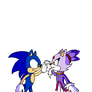 Commission: Sonic and Blaze Dancing