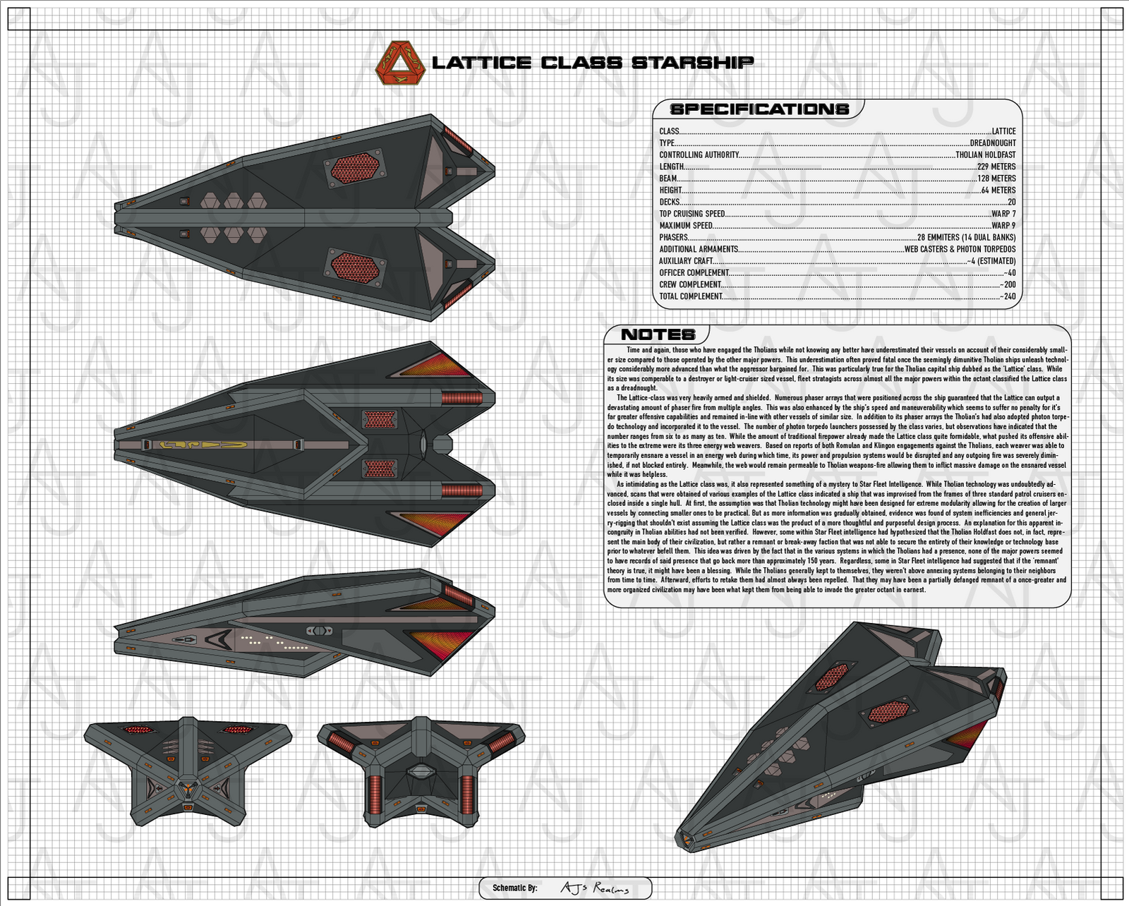 Lattice Class Dreadnought - Tholian Assembly by AJsRealms on DeviantArt