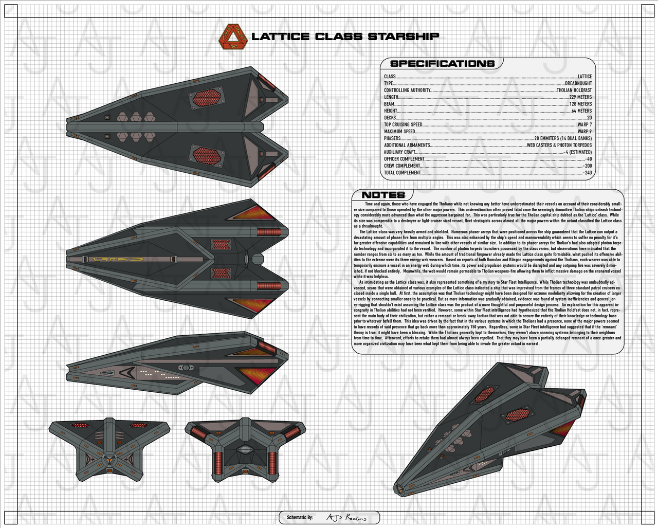 Lattice Class Dreadnought - Tholian Assembly by AJsRealms on DeviantArt