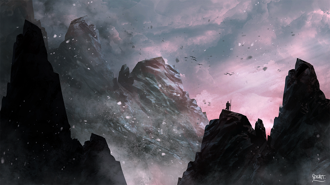 Mountains and Ashes - Speed Painting