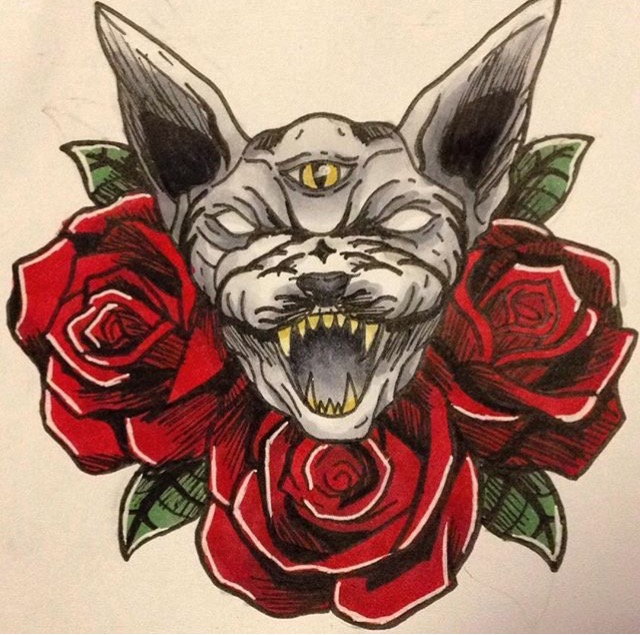 Hissing sphinx cat tattoo design by Tricendant on DeviantArt