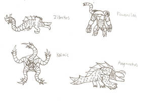 Kaijuverse Concepts 3 with Descriptions