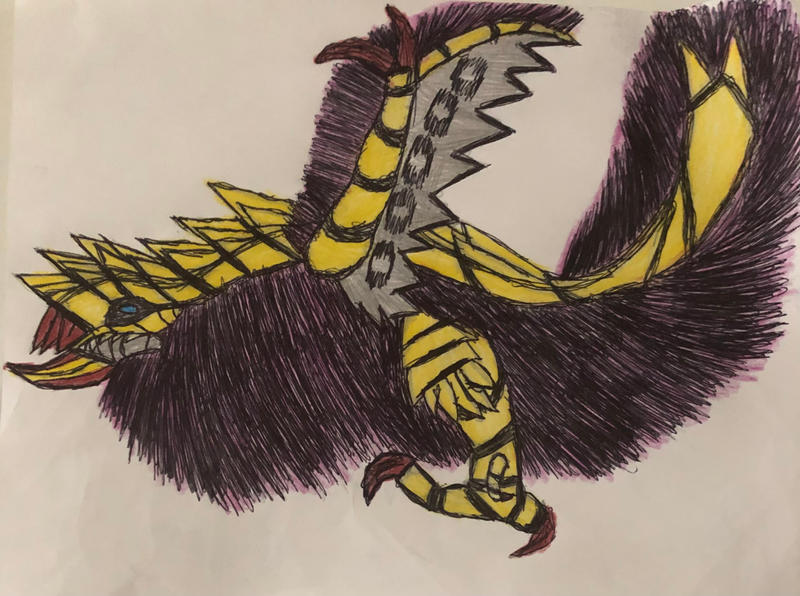 Gold Rathian Seregios Hybrid by HellBender93 on DeviantArt