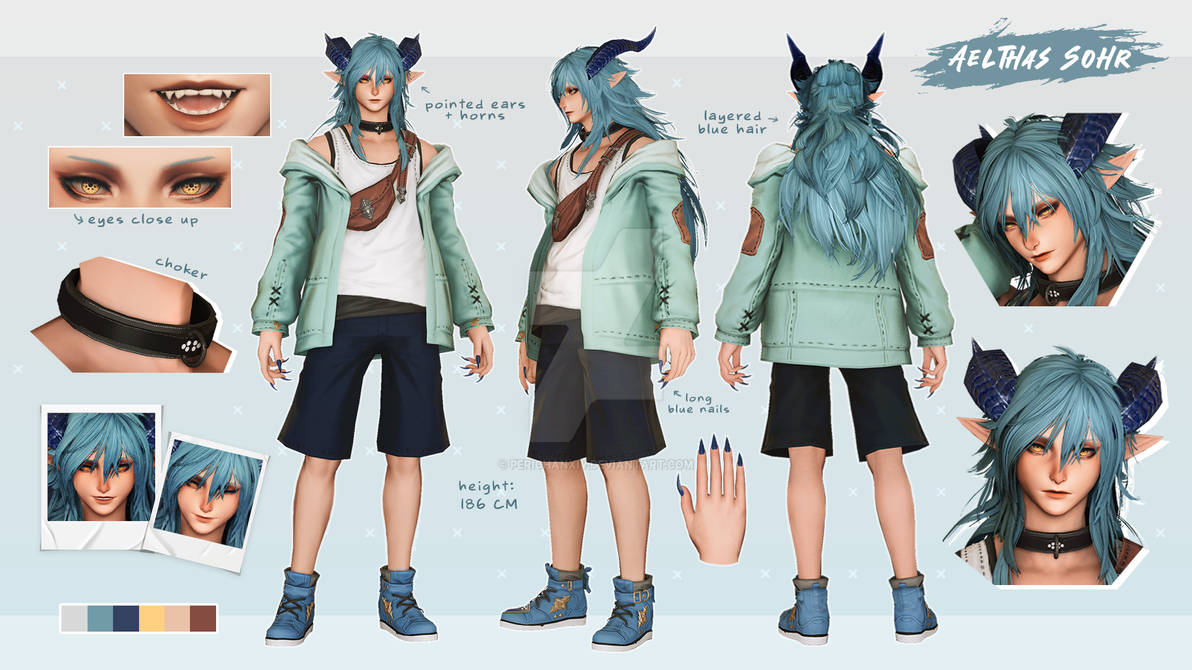 FFXIV Character Reference Sheet Aelthas Sohr by PeriChanXIV on DeviantArt