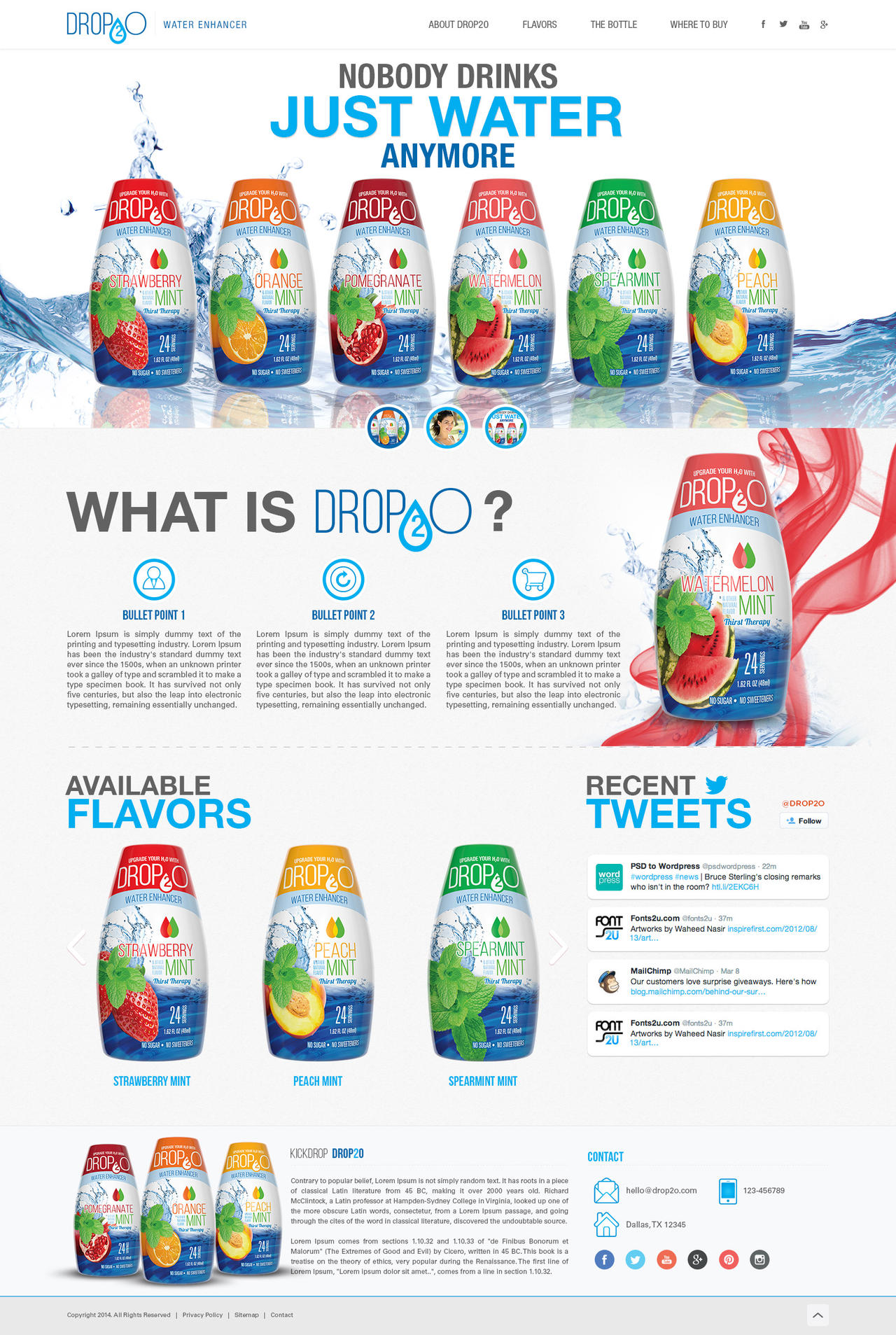 Web Page Design for Water Enhancer