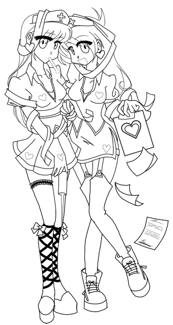 Twinnies-- K x L Lineart