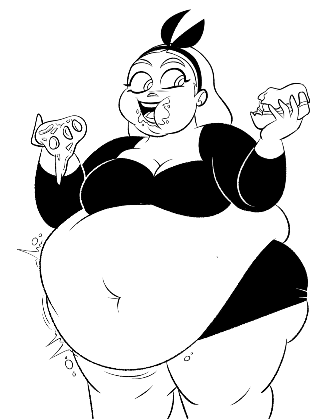 Obese Lady Deviantart Fat Woman by realrealistic123 on DeviantArt