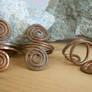 Crude Spiral Copper Rings