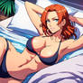 Natasha Romanoff getting a tan.