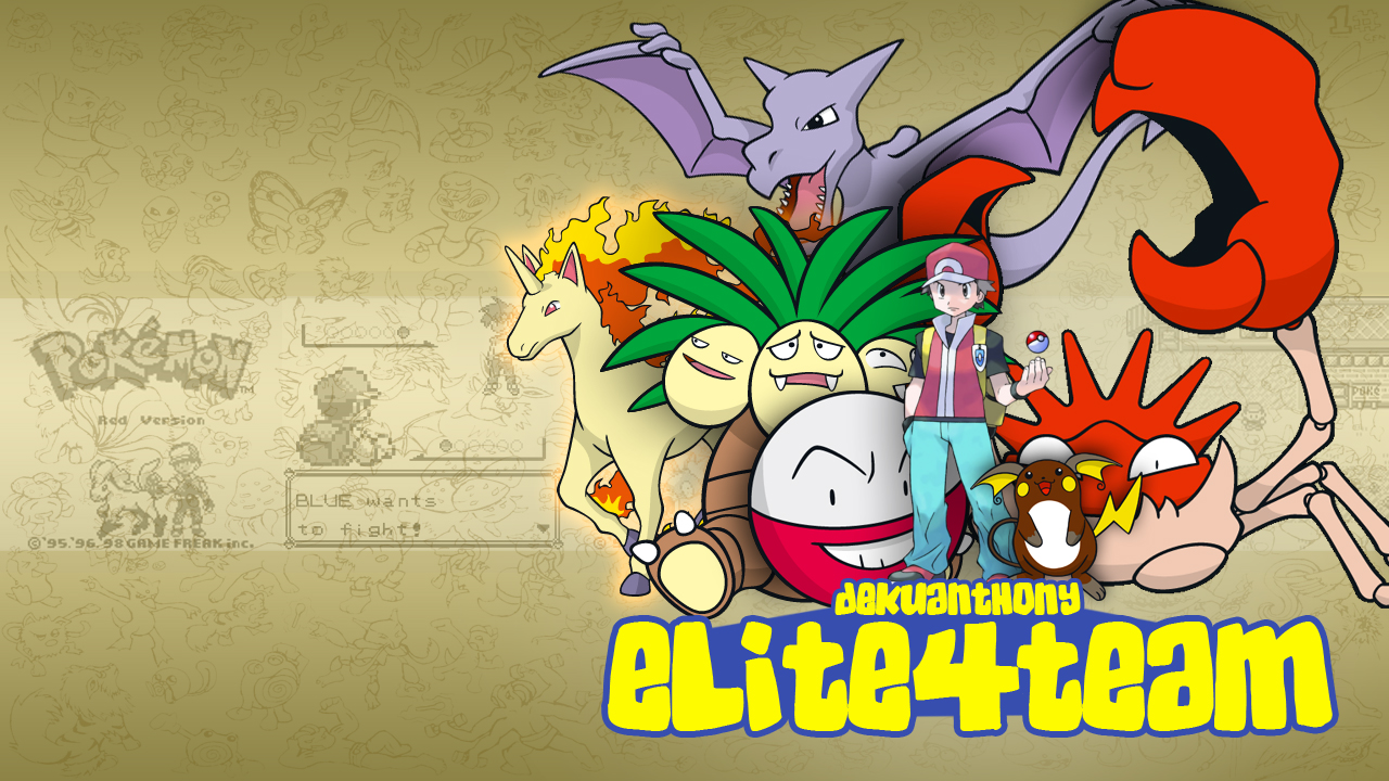 Elite Four Team Pokemon Red Wallpaper by DekuAnthony on