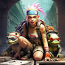 Tank Girl with TMNT in the sewers