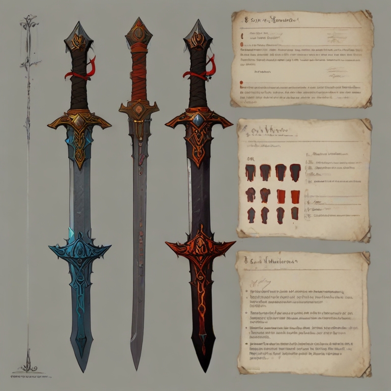 Sword Design Deviantart Colorful swords by calinvisible on DeviantArt