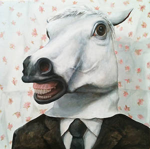 a man disguise horse