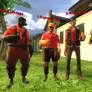 Pyro, Engineer, Sniper, and Heavy