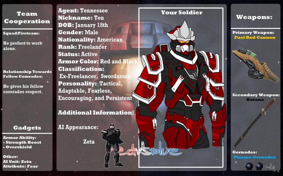 Agent Utah Rvb RvB OC: Agent Tennessee by Omnimon1996 on DeviantArt