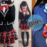 DI Japanese Uniform Jacket+Striped bow tie