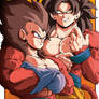 Goku and Vegeta SSJ4