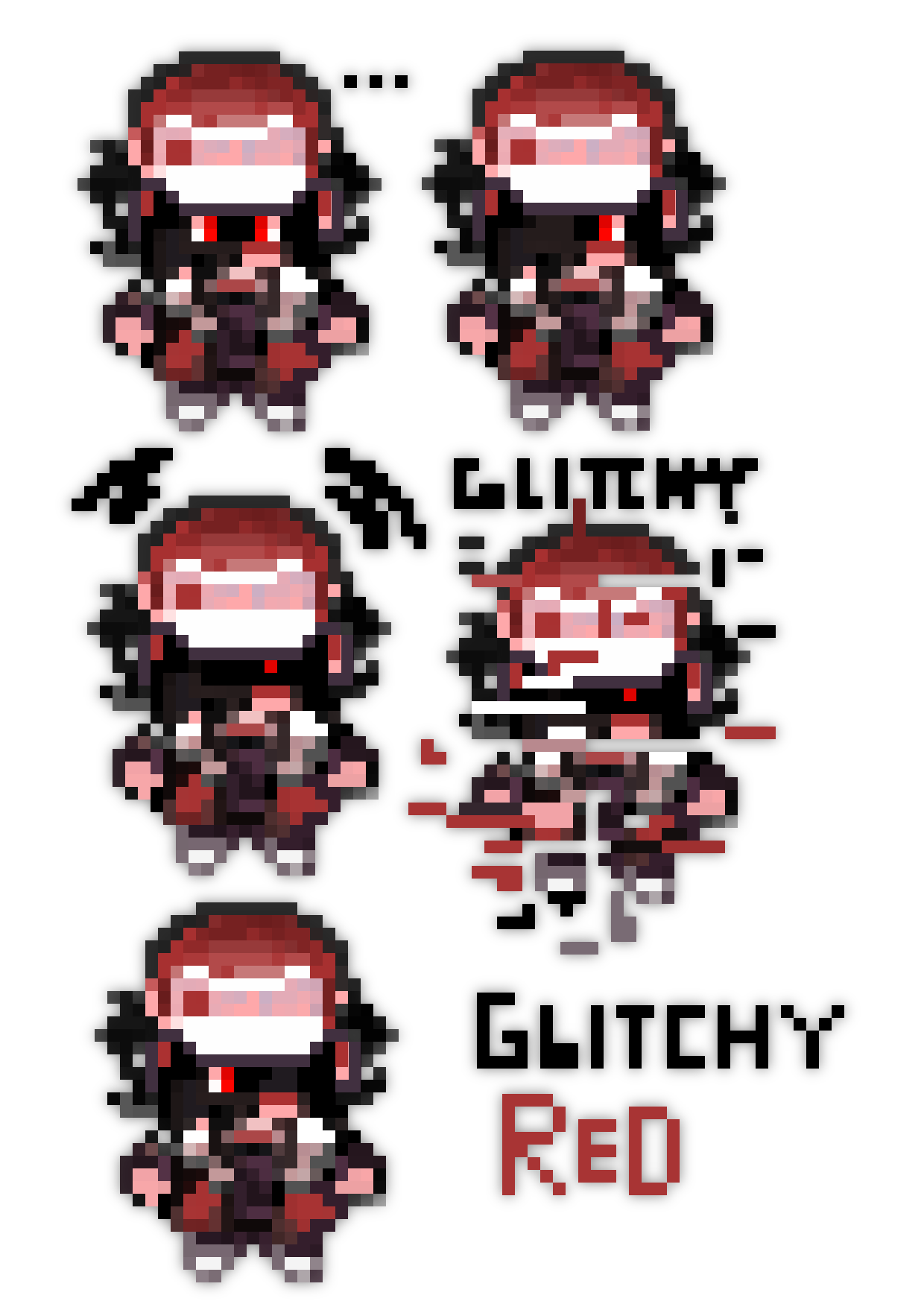 Glitchy Red pixel art by Mairatheartkid on DeviantArt