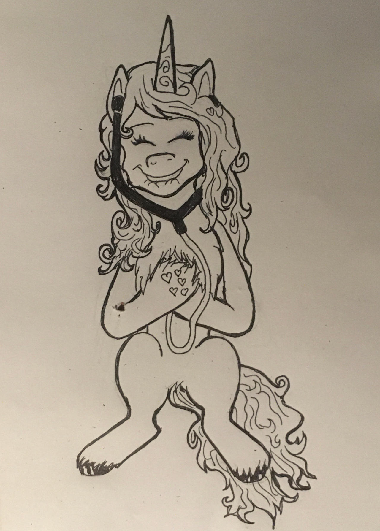 Izzy moonbow stething herself